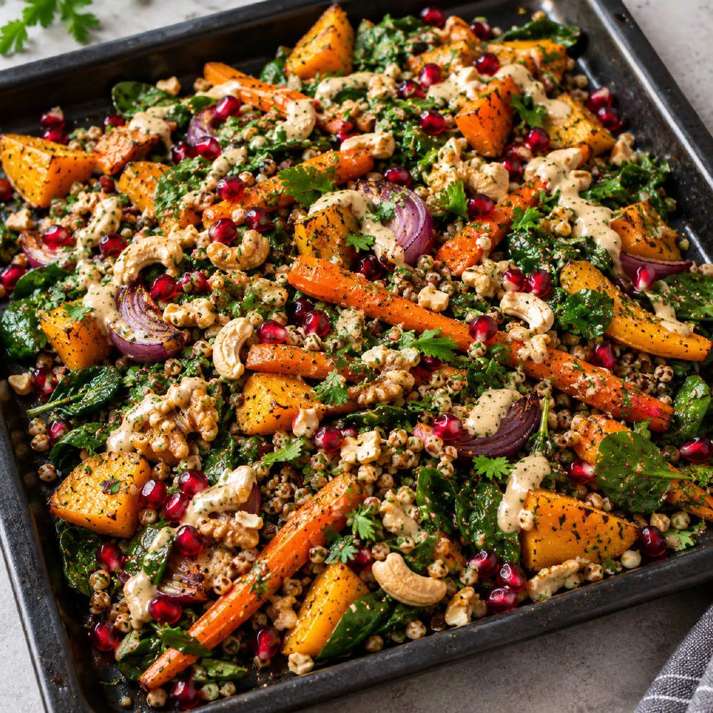 Warmer Karottensalat mit Buchweizen