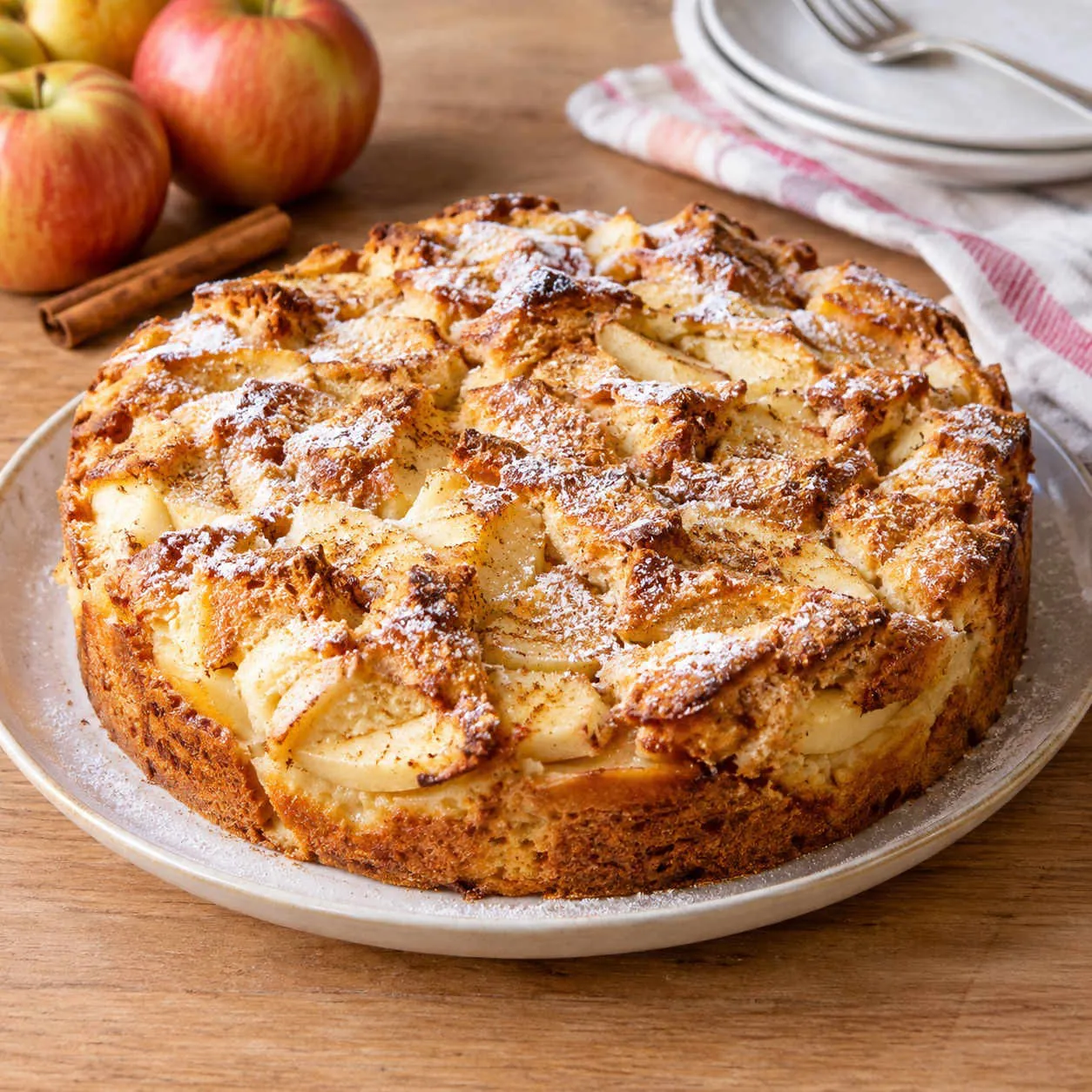 Apfel-Scheiterhaufen-Kuchen