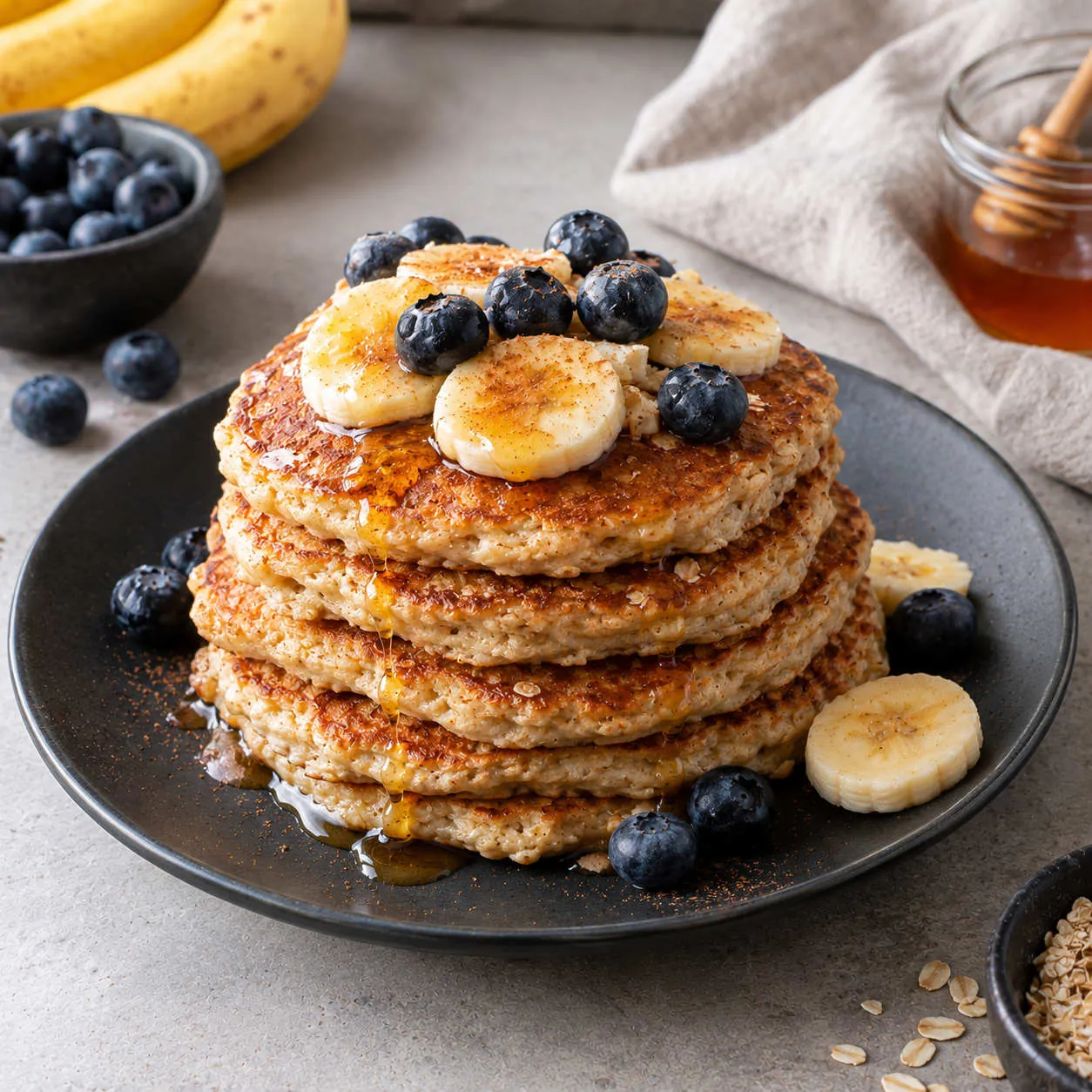 Bananen-Pancakes mit Haferflocken