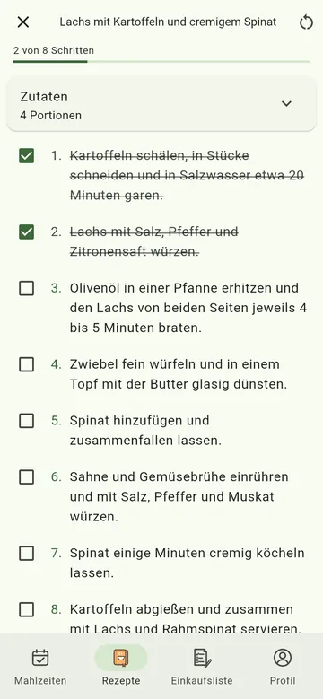 Die Kochansicht