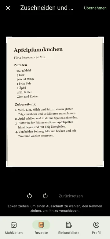 Ausschnitt wählen