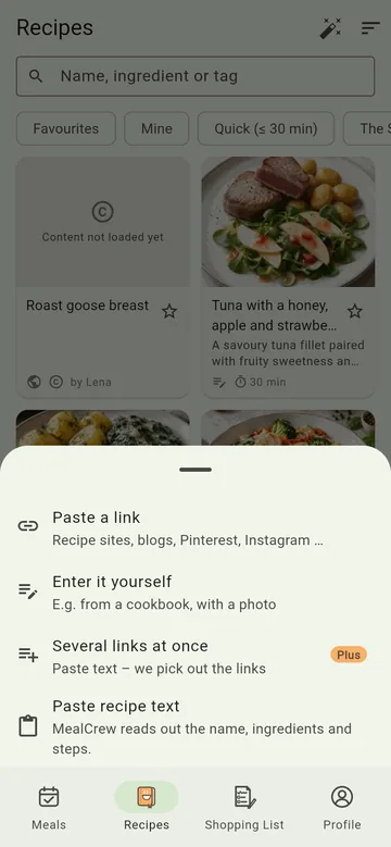 Four ways to a new recipe